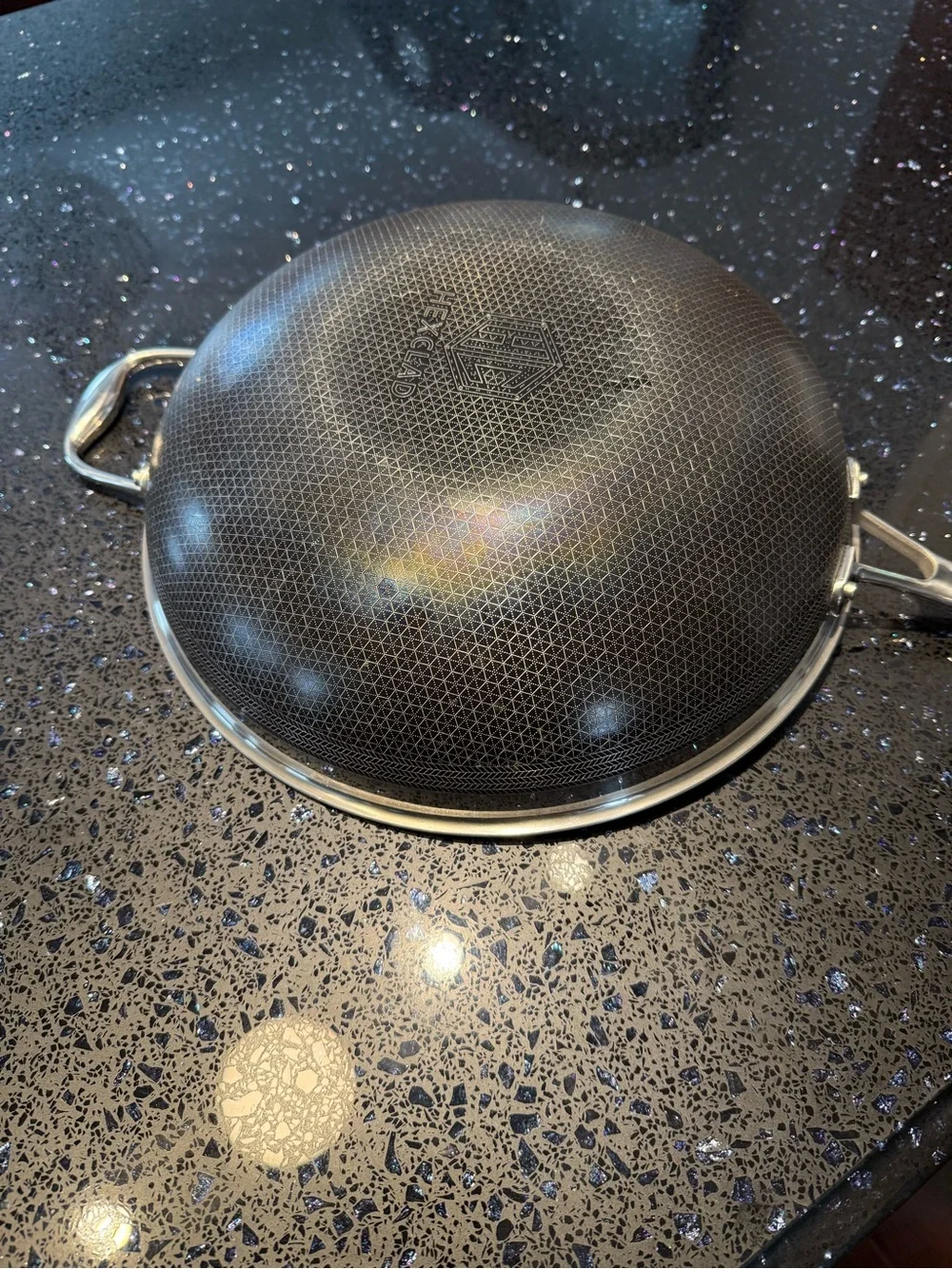Hexclad used 12 inch Nonstick Wok Pan - Black & Silver Stainless Finish